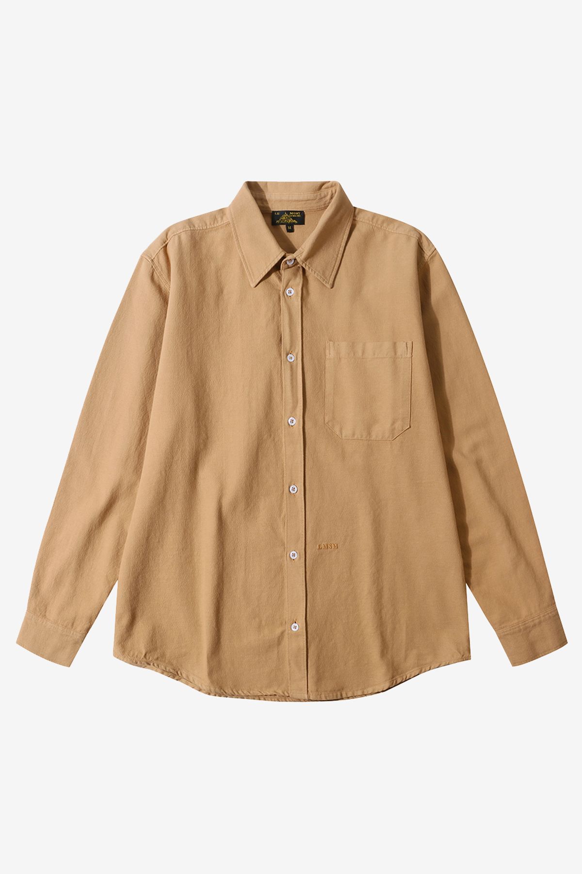 르몽생미셸(LE MONT ST MICHEL) COSMO - Logo embroidery basic shirts_Camel