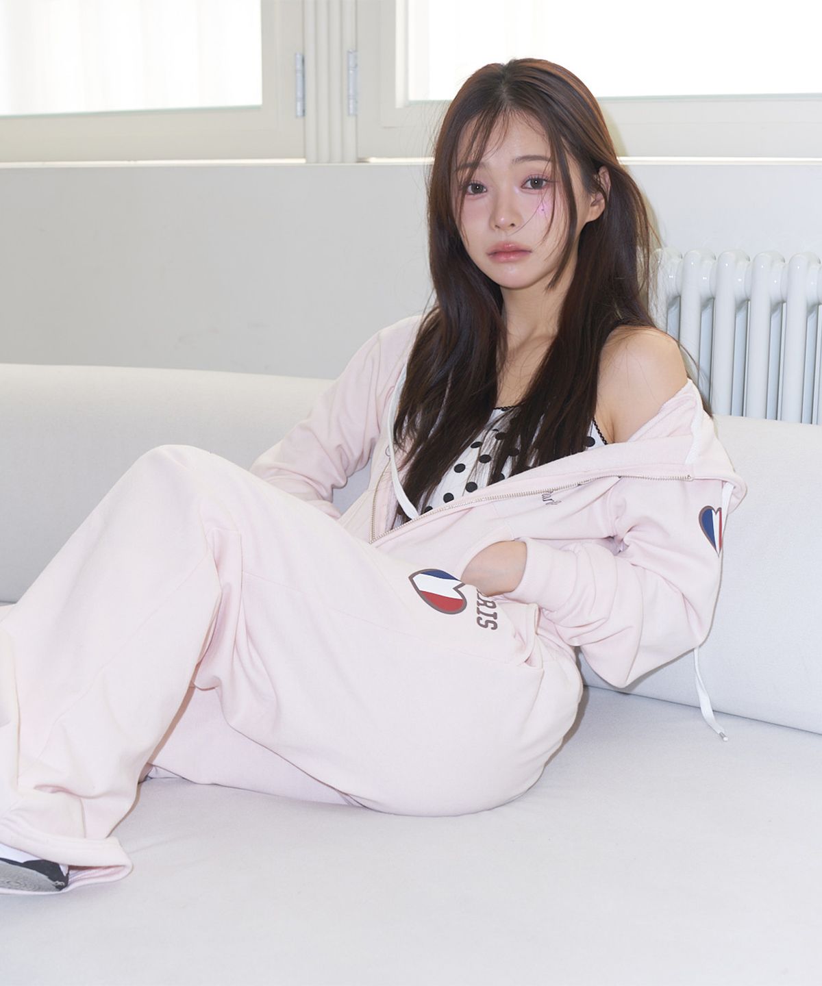 라티젠(LARTIGENT) L22 PARIS 90S HOOD ZIP-UP(BABY PINK)
