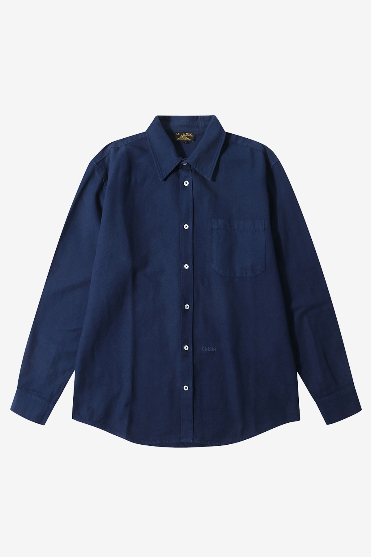 르몽생미셸(LE MONT ST MICHEL) COSMO - Logo embroidery basic shirts_Navy