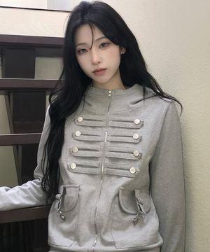 EL PIRATE HOOD ZIP UP(GRAY)