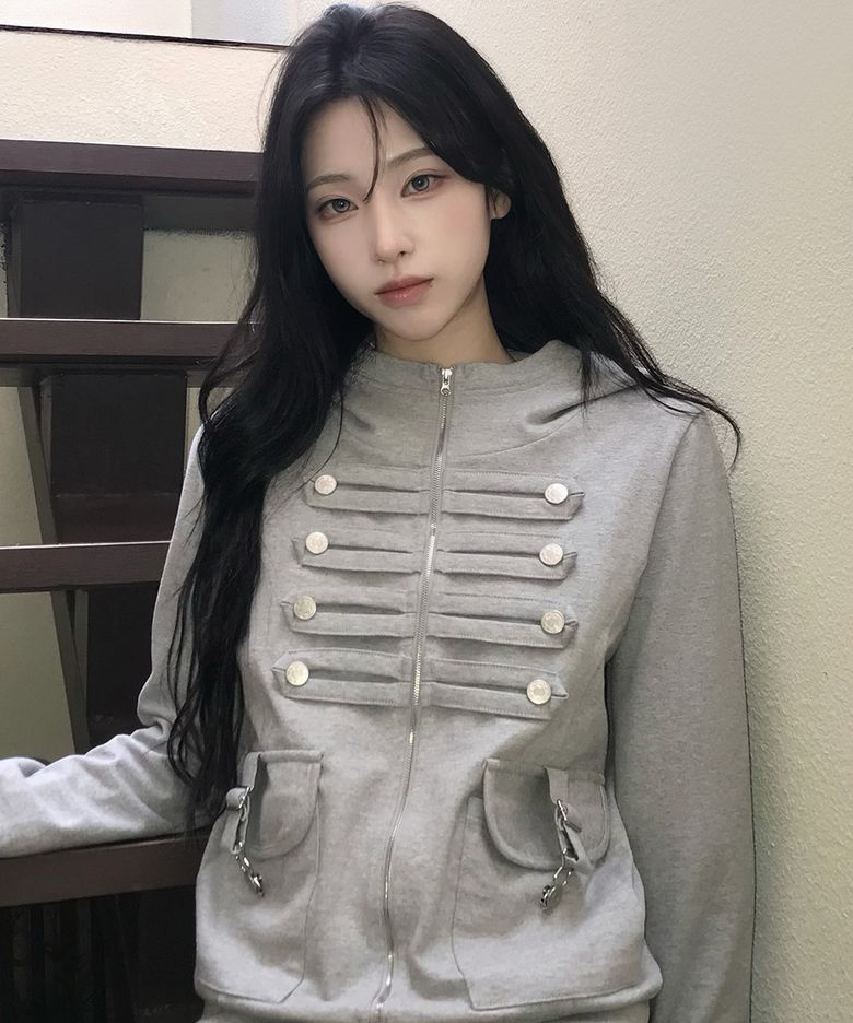 EL PIRATE HOOD ZIP UP(GRAY)