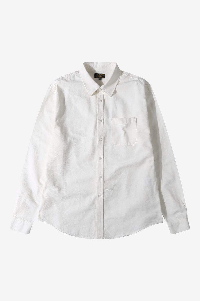 COSMO - Logo embroidery basic shirts_White