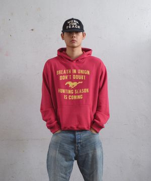 Vintage Horse HOODIE CORAL RED