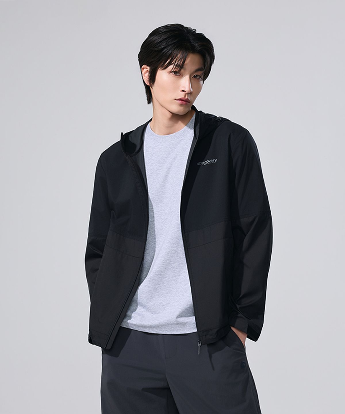 디스커버리 익스페디션(DISCOVERY EXPEDITION) 남성 퍼텍스 배색형 자켓 (BLACK)