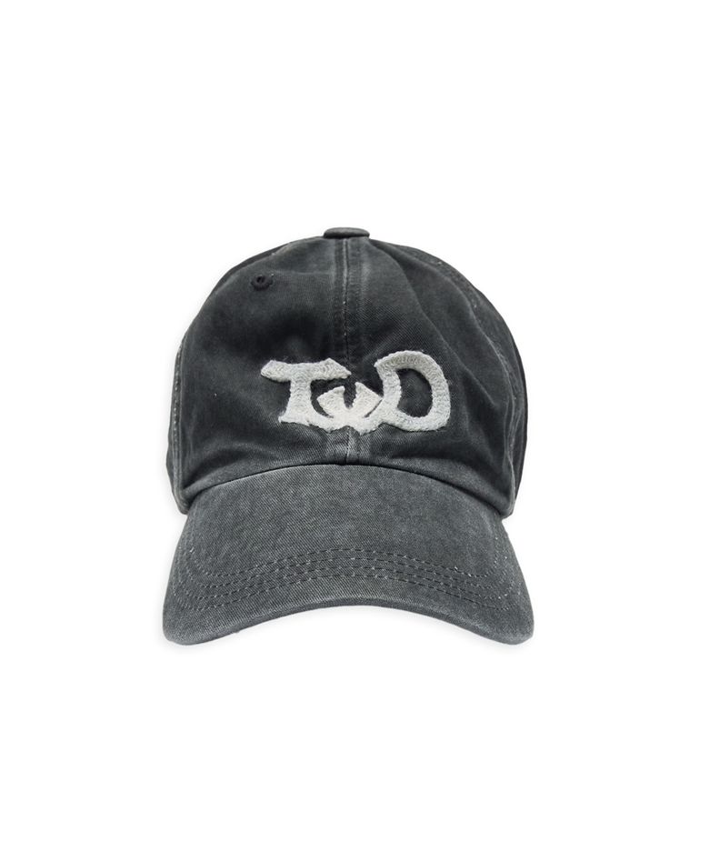 TWD hand embroidery wrinkled ball cap in charcoal