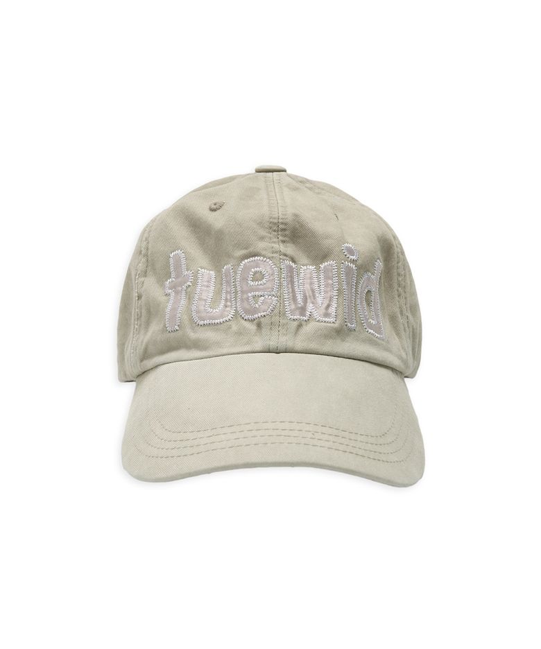 TUEWID logo patch work wrinkled ball cap in pink
