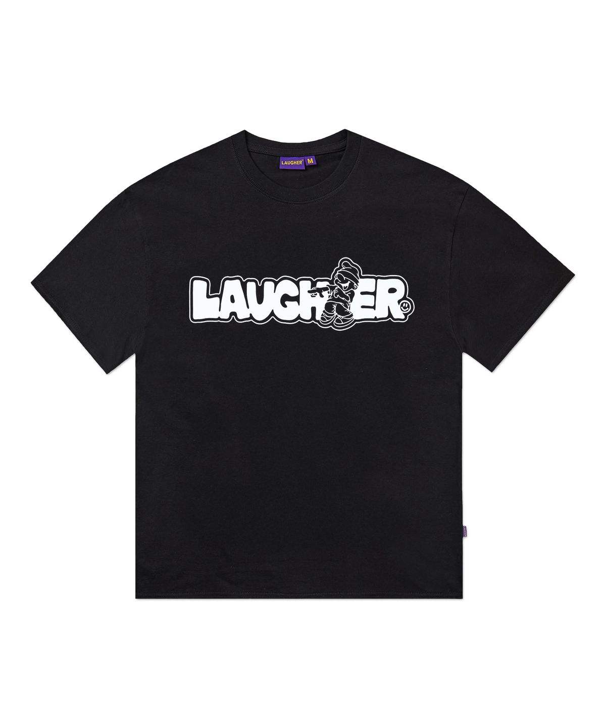 라퍼(LAUGHER) 라퍼 시그니처 로고 티셔츠 - 블랙