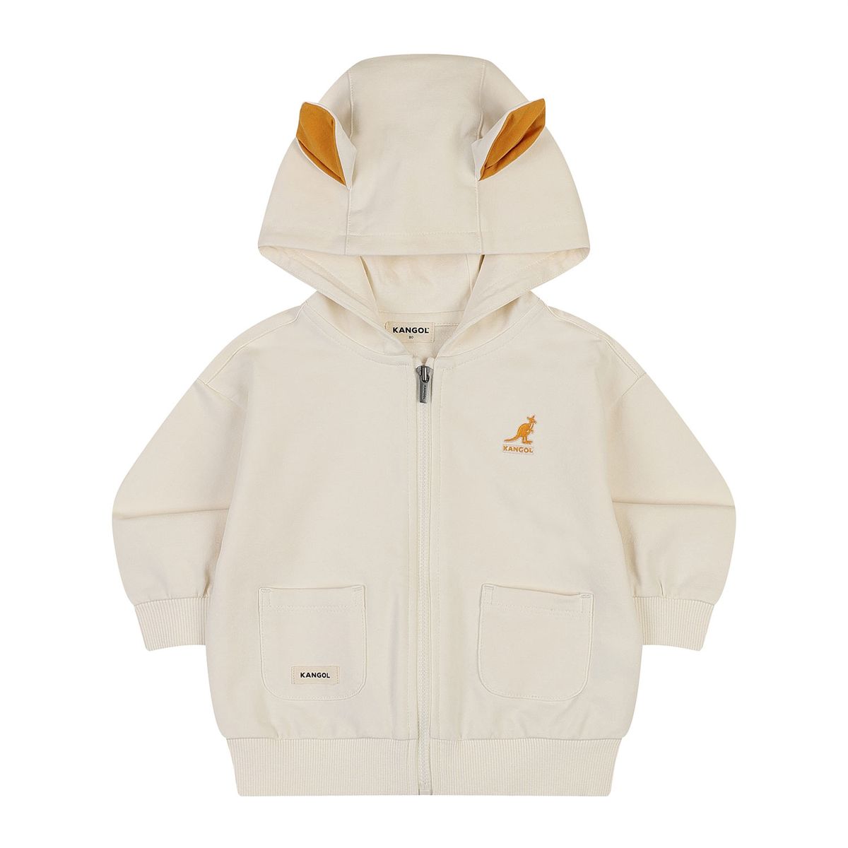 캉골키즈(KANGOL KIDS) [베이비] 시그니처 캥거루 집업 SA 0C10 아이보리