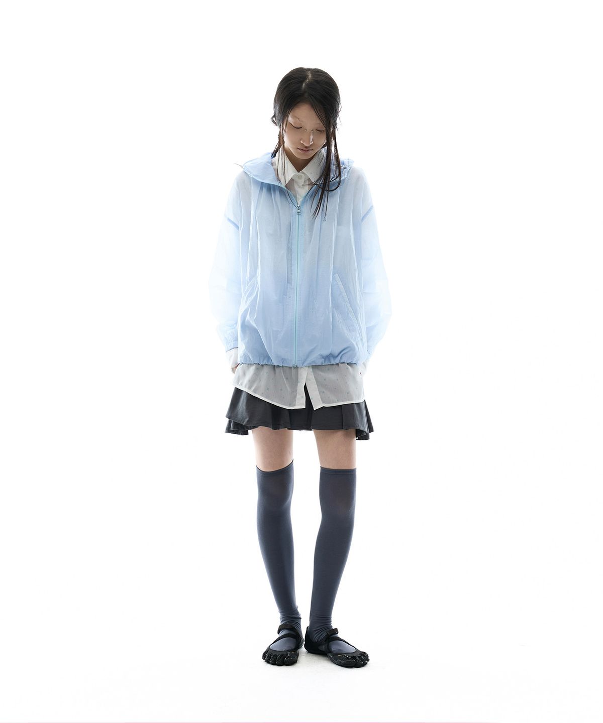 오호스(OJOS) Puff Light Wind Jacket / Light Blue