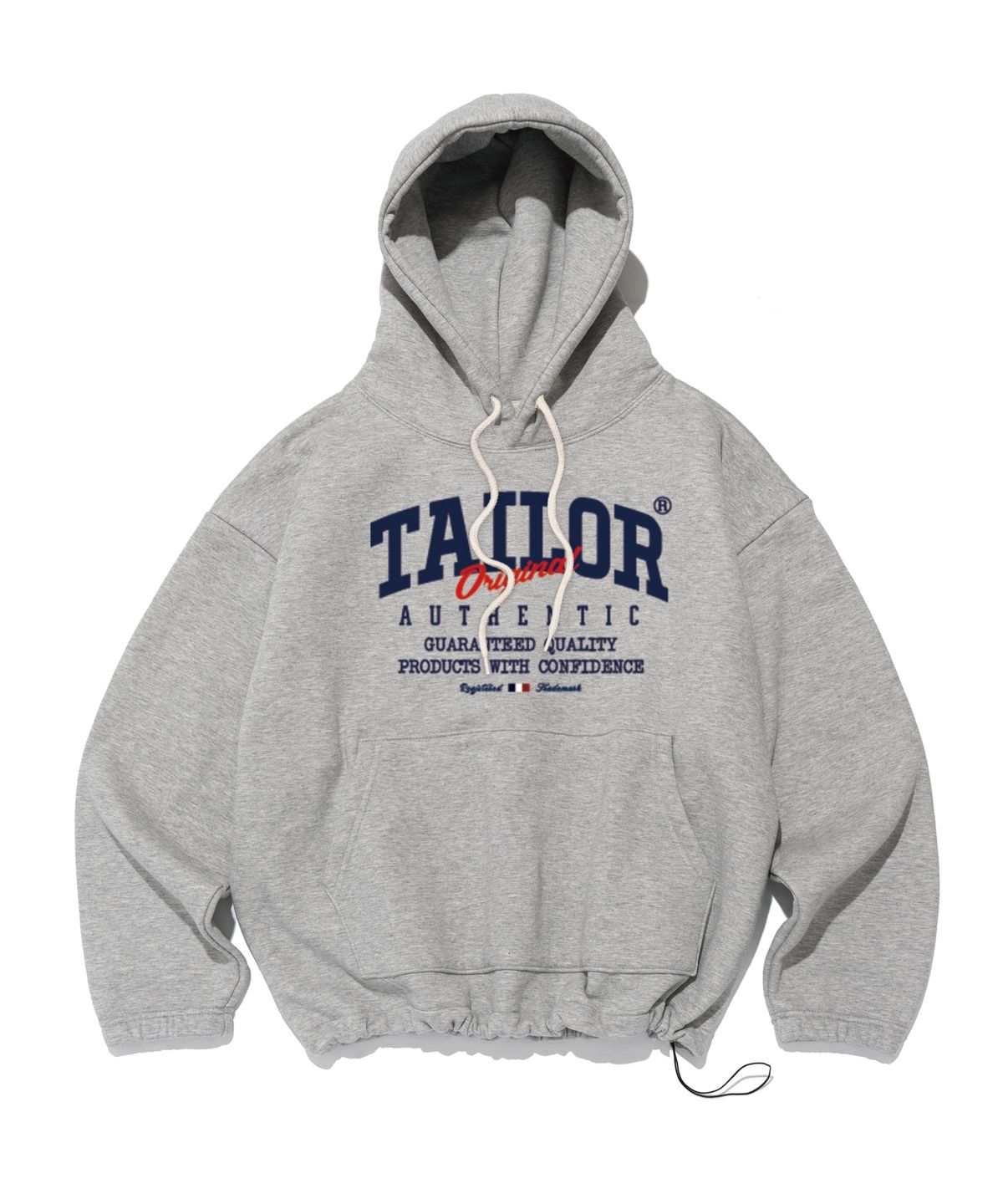 테일러 스튜디오(TAILOR STUDIO) [기모/NO기모] 오리지날 어센틱 스트링 후드티셔츠 (그레이)