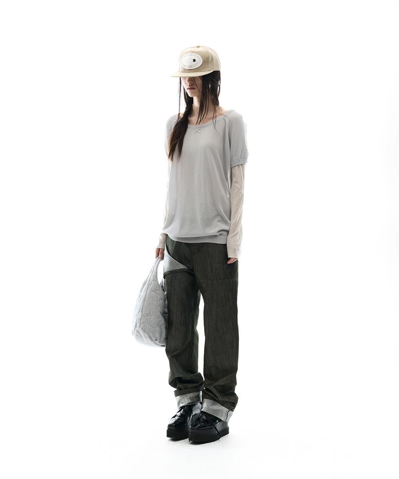 Metal Denim Pants / Khaki