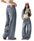 Cinchback Barrel Wide Leg Jeans DCWPT022BLUE