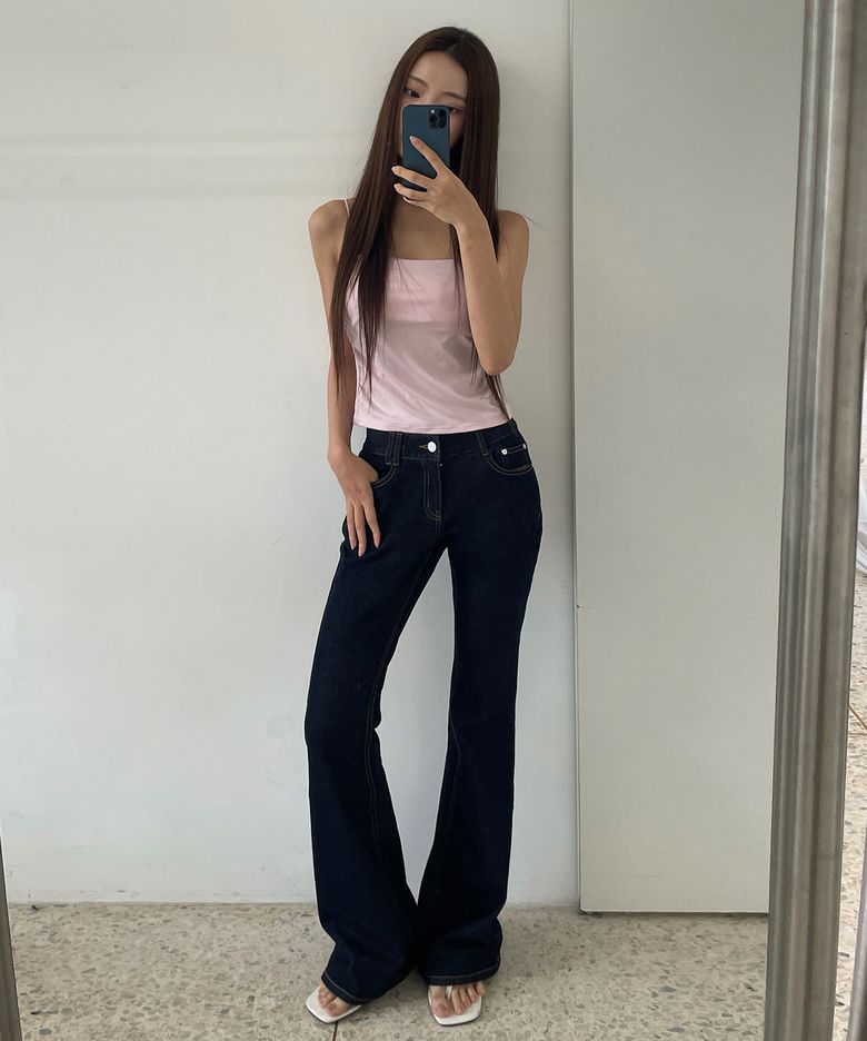 Signature Slim Low Rise Flared Jeans DCWPT006CPINDIGO