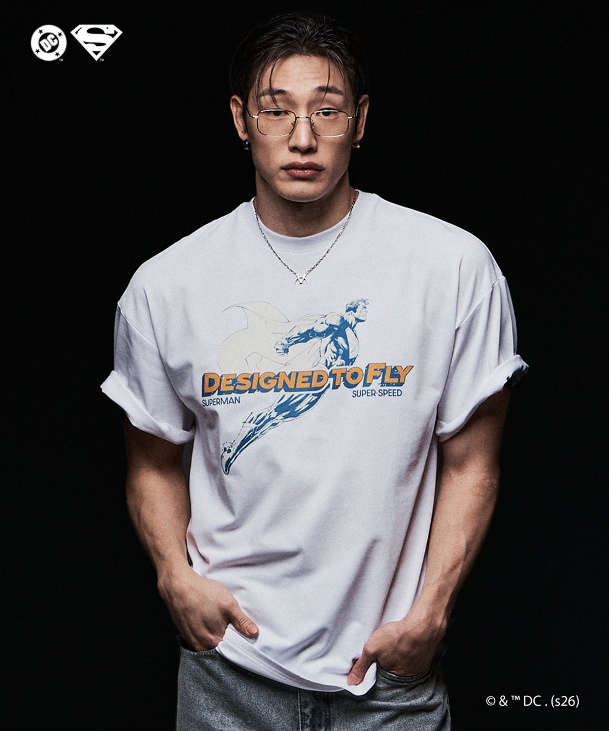 제이엘브(JELEVE) (DC COMICS COLLECTION) 슈퍼맨 오버핏 숏슬리브