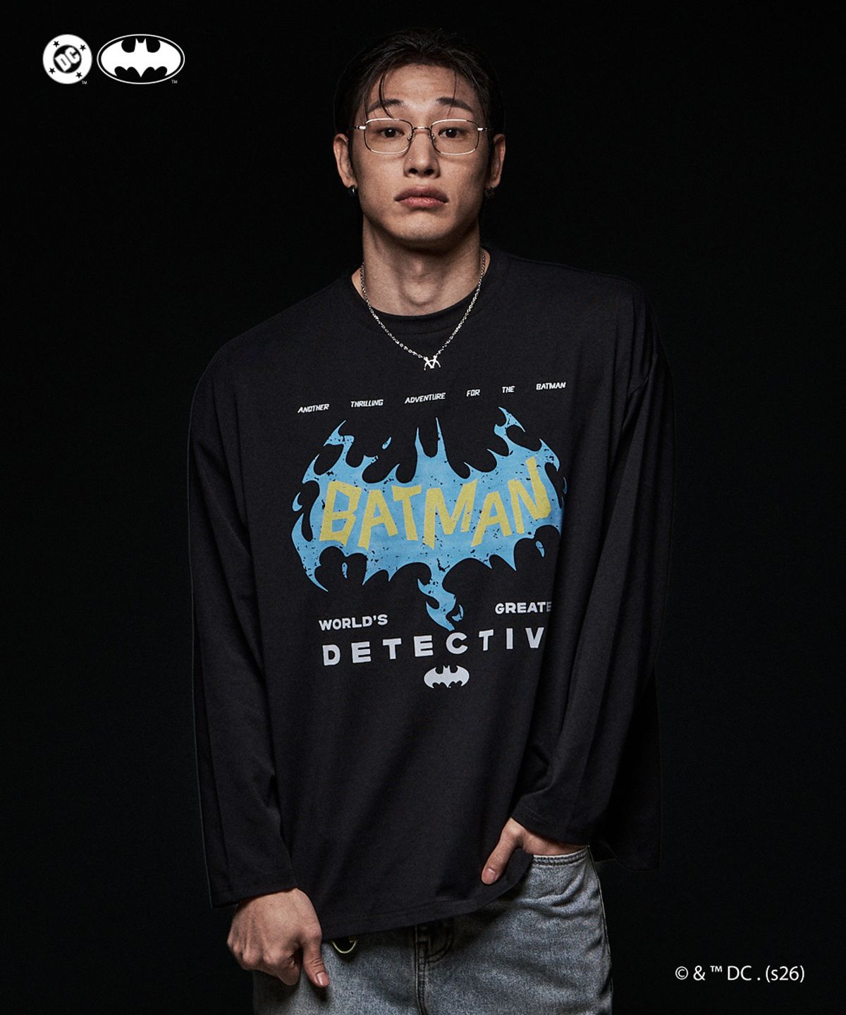 제이엘브(JELEVE) (DC COMICS COLLECTION) 배트맨 디텍티브 오버핏 롱슬리브