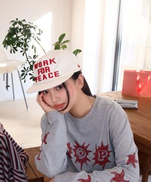 WORK FOR PEACE 5PANNEL CAP IVORY