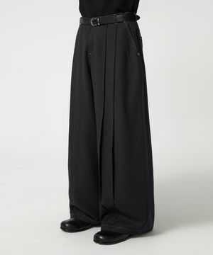 투턱 라이크 데님 와이드 슬랙스_블랙