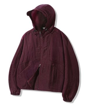 2WAY 라이트 시어 후디 윈드브레이커_버건디