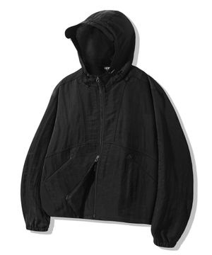 2WAY 라이트 시어 후디 윈드브레이커_블랙