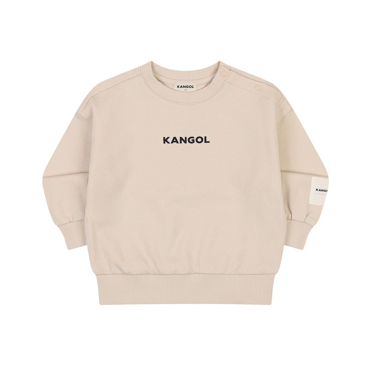 캉골키즈(KANGOL KIDS) 레터링 오버핏 스웻셔츠 SA 0050 베이지