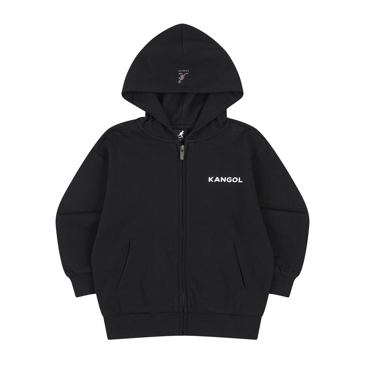 캉골키즈(KANGOL KIDS) 레터링 오버핏 집업 SA 0050 블랙