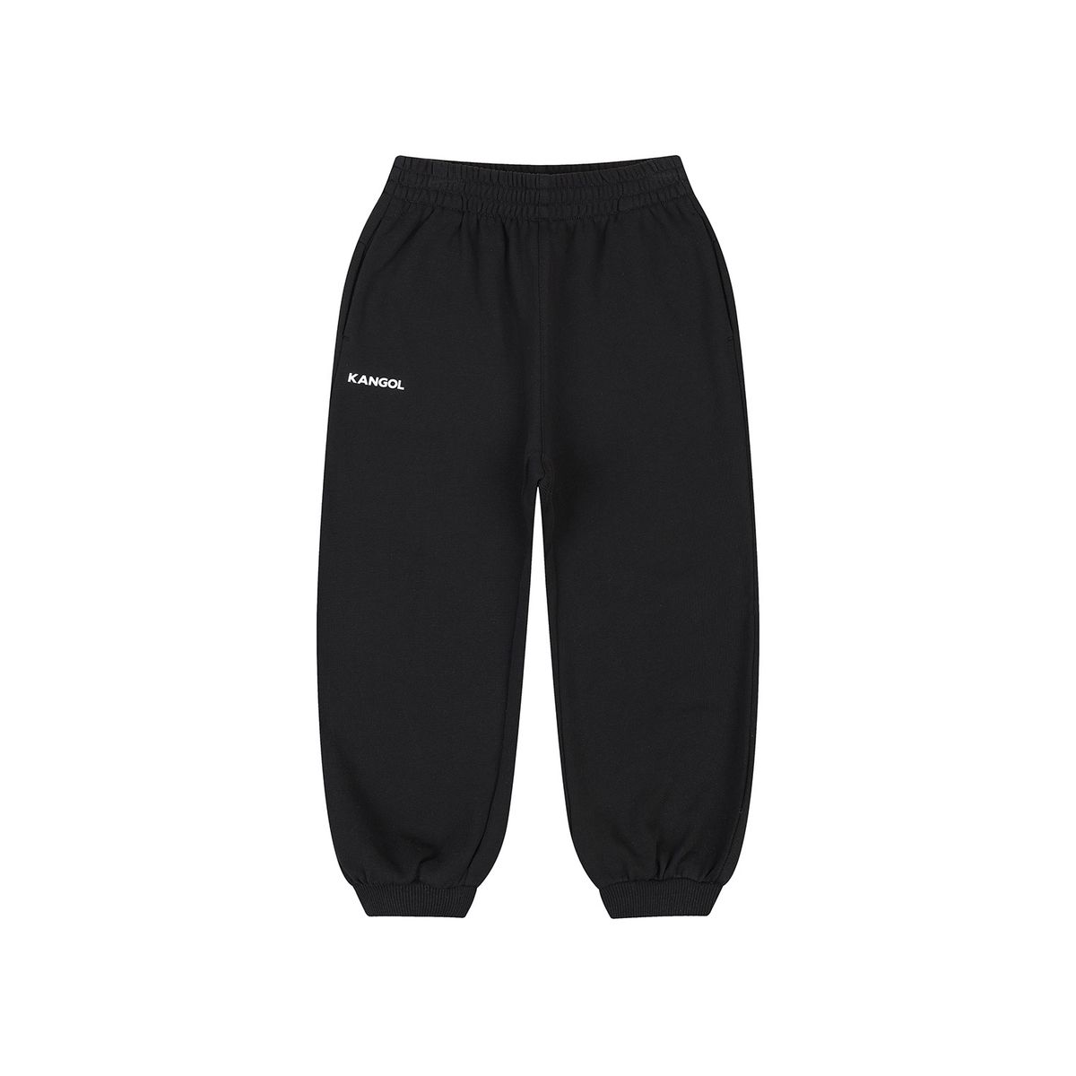 캉골키즈(KANGOL KIDS) 레터링 레귤러 핏 스웻팬츠 SA 0050 블랙