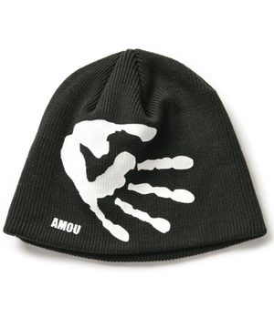 PALM SIGN BEANIE BALCK