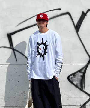 Heart skull long sleeve White