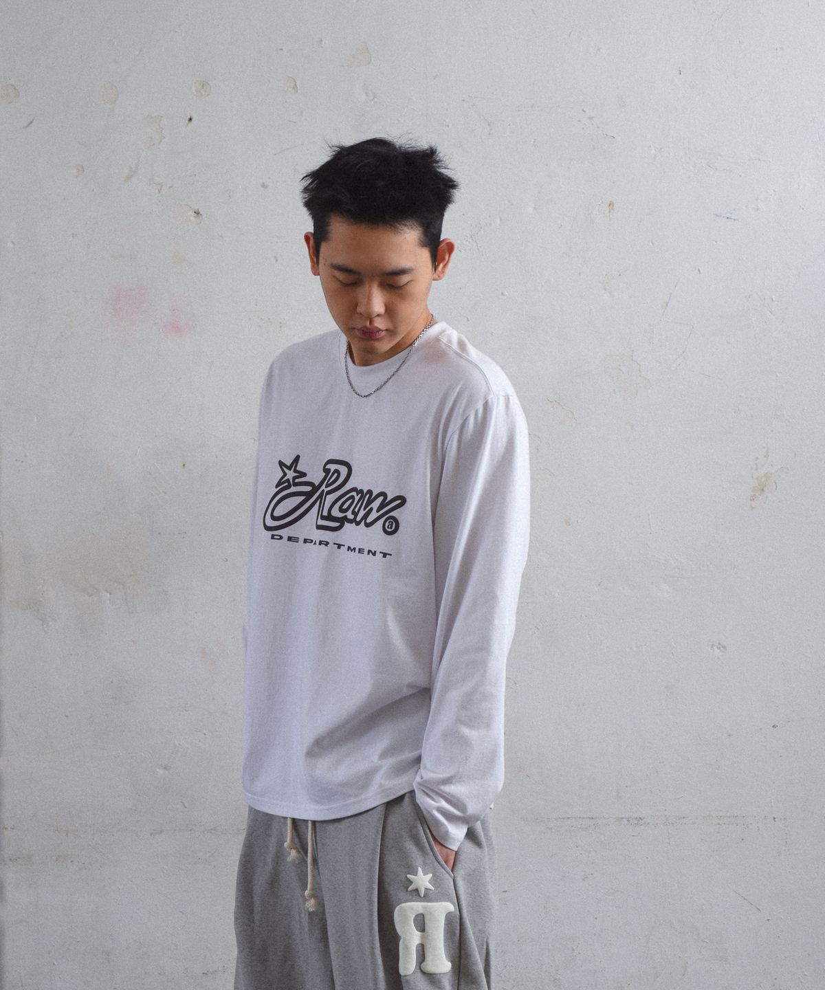 아모우(AMOU) RAW long sleeve White
