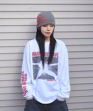 Wave man long sleeve White