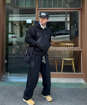 D-Star Hoodie Zip Up BLACK