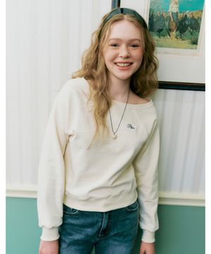 언발란스 원 숄더 맨투맨_RMLWG23YT4_CREAM