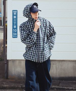 체크 후드 윈드브레이커_SPJJG23CY2