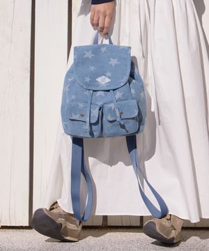 [CN]STAR DENIM 2POCKET BACKPACK [2 COLOR]