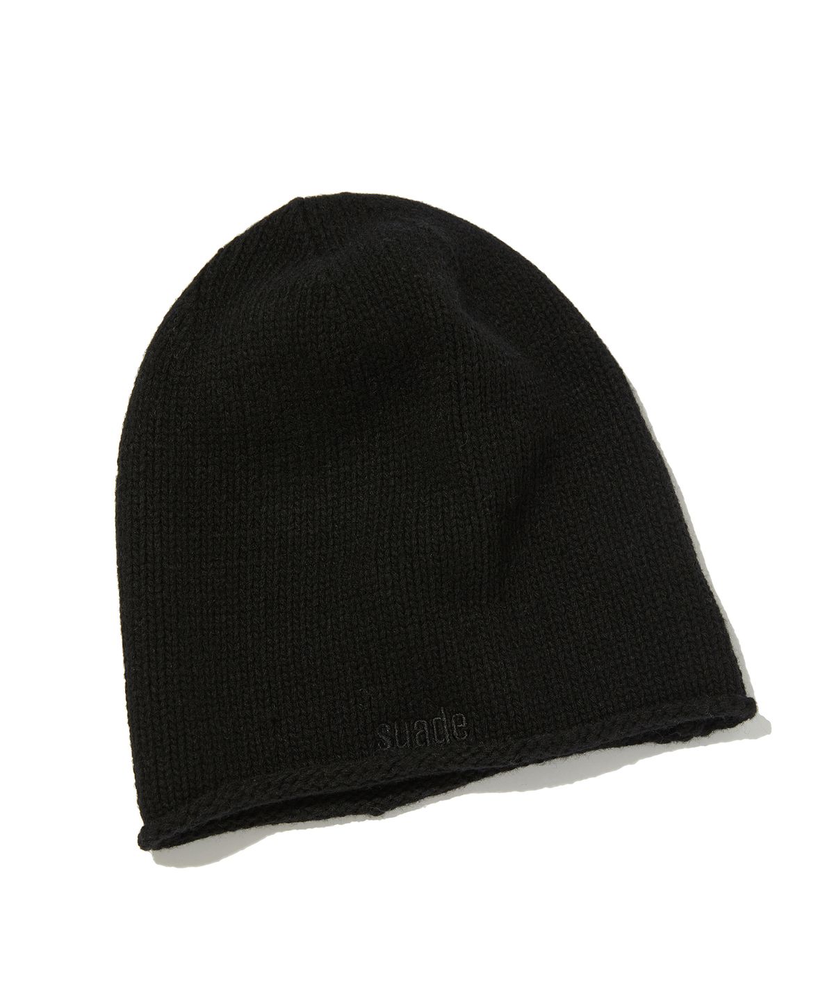 스웨이드(SUADE) ROLLED BEANIE [BLACK]