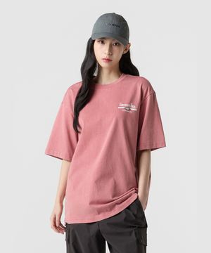 HBL 엄그레이 빈티지 그래픽 반팔 티셔츠 핑크 UR121CRS21