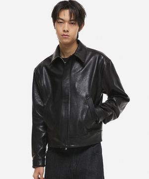 [프리미엄] 람포 베지터블 램스킨 자켓 블랙