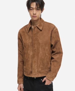 [프리미엄] 람포 고트 스웨이드 자켓 브라운