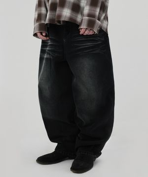 WRINKLE DENIM [BLACK]