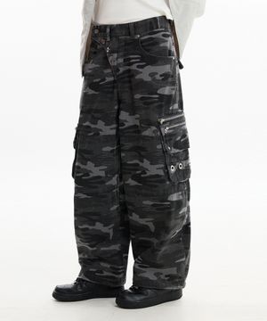 아일렛 카고 팬츠 카모