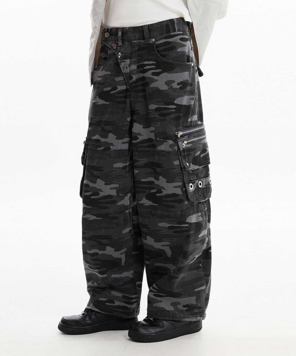 후드후드(HOODHOOD) 아일렛 카고 팬츠 카모