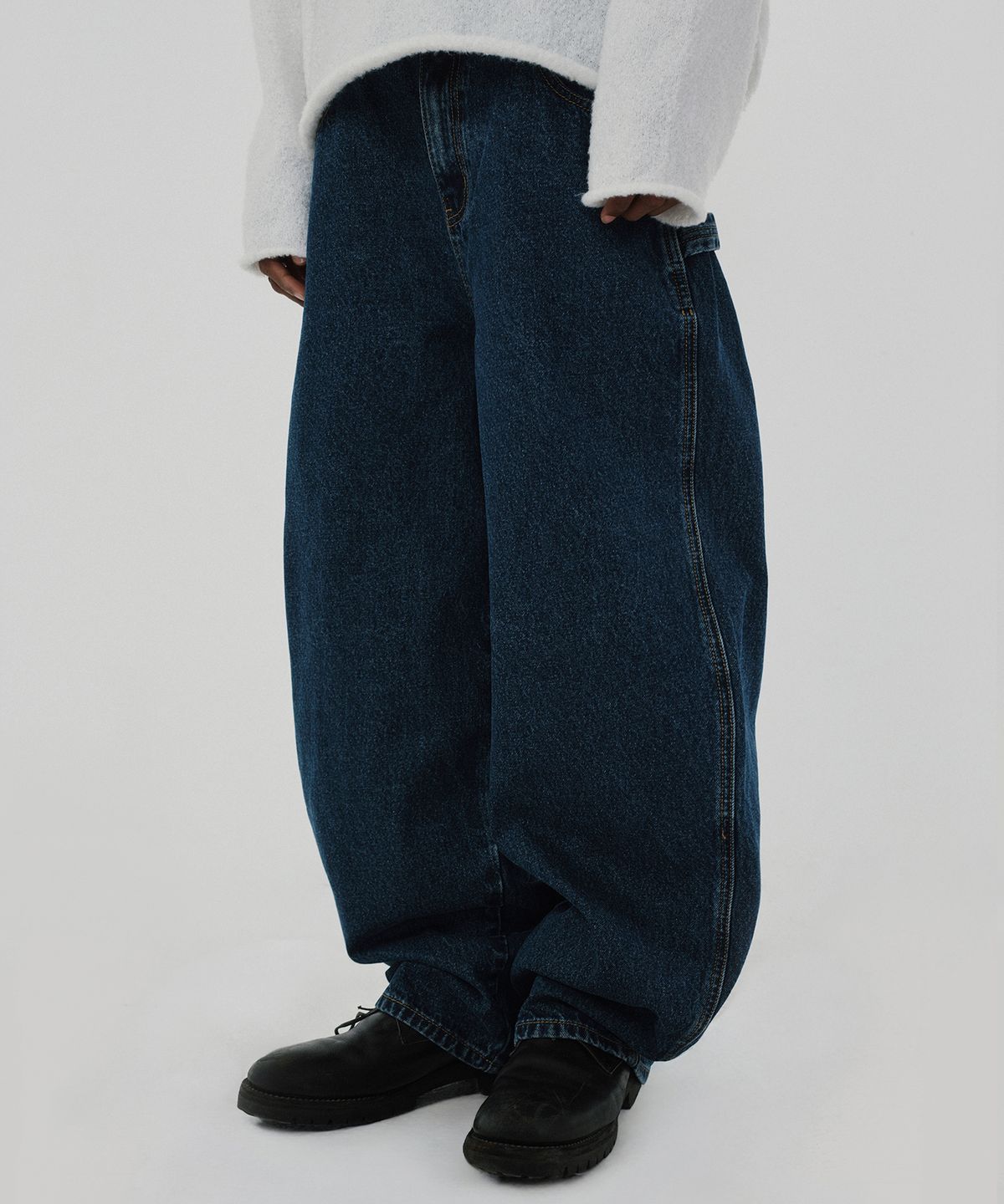 스웨이드(SUADE) BAGGY DENIM [DARK BLUE]