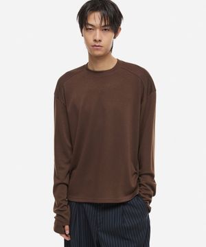 아머 핑거홀 롱슬리브 브라운