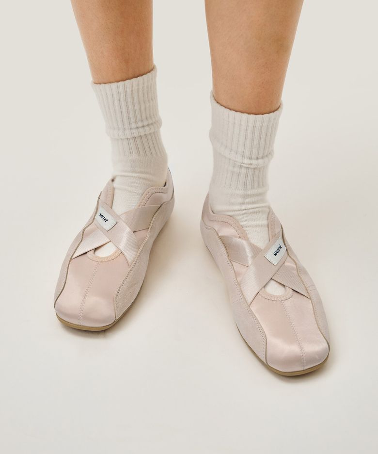 W BANDING FLATS SNEAKERS light pink