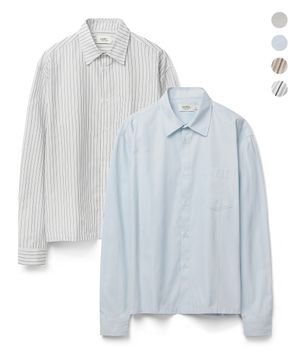 [COCLX삭형] [2PACK] 세미 크롭 롱 슬리브 셔츠 4 COLOR COOSSH199SH200