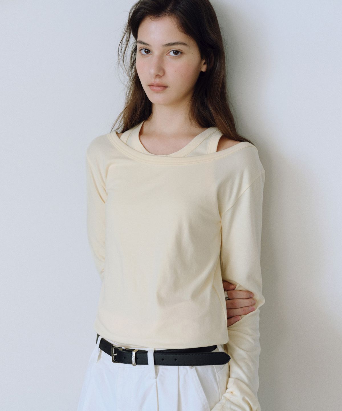 유라고(URAGO) Lazy layered t-shirt set