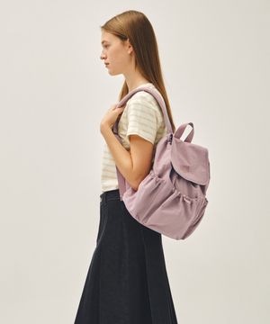 CLASSIC LOGO STOPPER POCKET BACKPACK gray pink