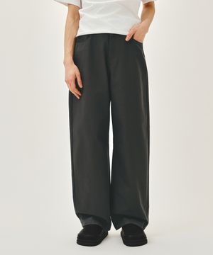 M CURVED CHINO PANTS charcoal