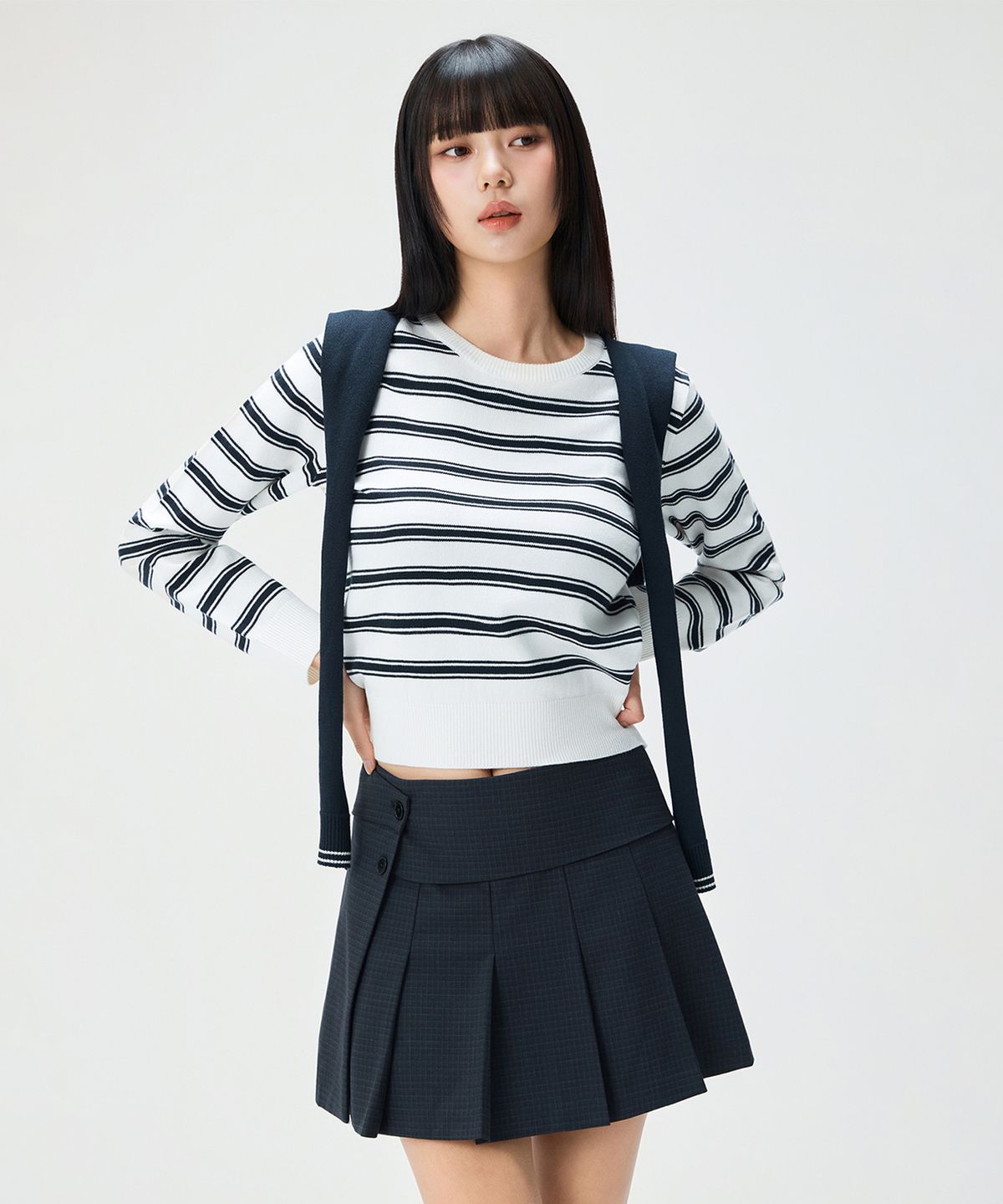 미쏘(MIXXO) 니트 숄더 풀오버_MIWKAG322T
