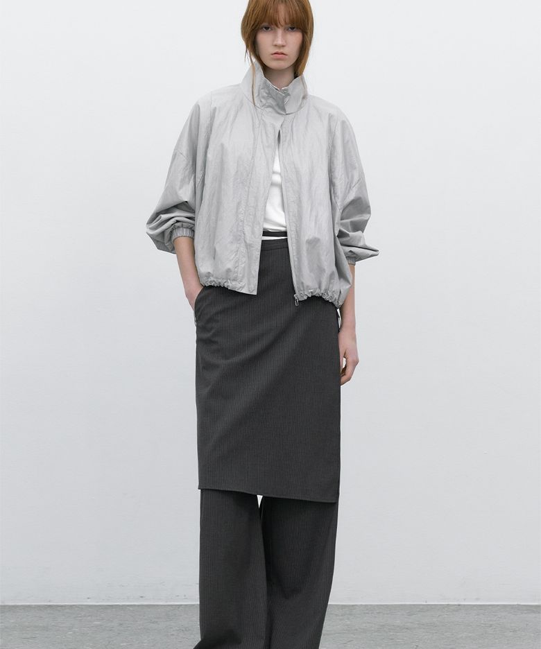 [장다연 PICK] PIN STRIPE WRAP SKIRT PANTS (PT-5743)